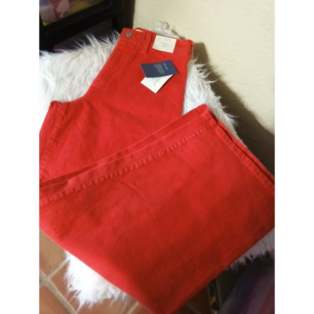 Universal Thread Sailor Wide Leg High Rise Red Jeans Size 2 Regular NWT